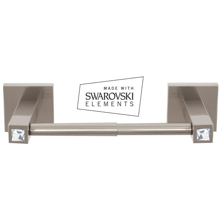 Toilet Paper Holder Contemporary ll Crystal Bath Polished Chrome Brass 6-1/4 to 8-3/4 Inch 3-1/16 Inch Wall Mount - Frankwebs