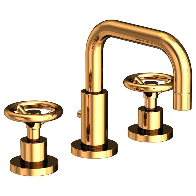 Lavatory Faucet Tyler Widespread 8 to 20 Inch Spread 2 Wheel Matte White 1.2 Gallons per Minute Brass Spout Height 3-9/16 Inch - Frankwebs