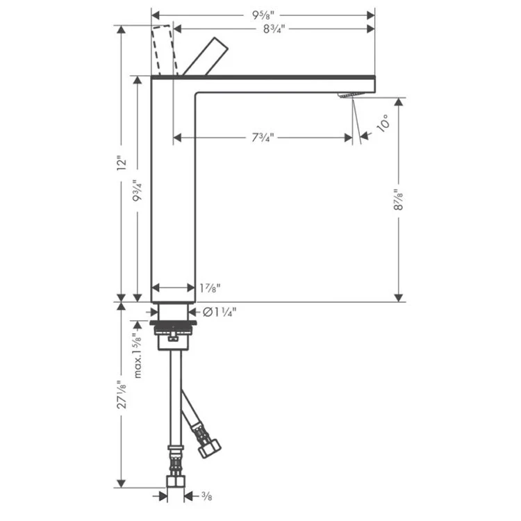MyEdition 230 Single Handle Tall Bathroom Faucet with Push Open Drain - Frankwebs