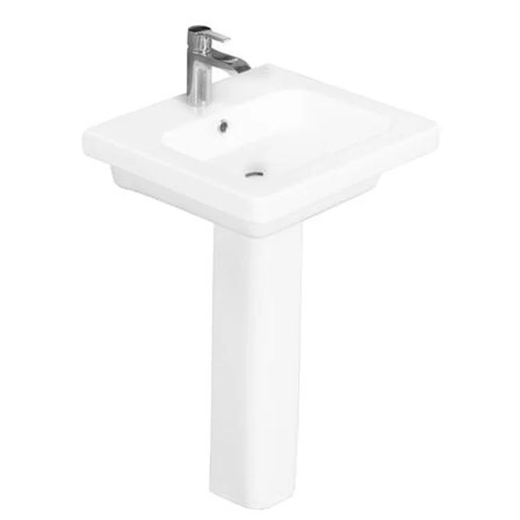 Pedestal Lavatory Resort 550 Centerset White Rectangular - Frankwebs