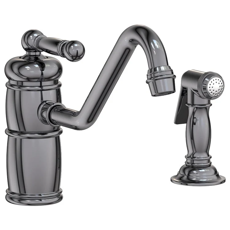 Kitchen Faucet Nadya 1 Lever ADA Antique Nickel Pull Out Sidespray Spout Height 5-11/16 Inch Spout Reach 9-11/16 Inch 1.8 Gallons per Minute - Frankwebs