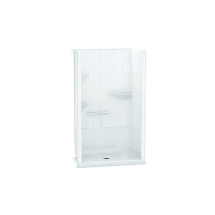 Shower Module Allia 48 x 34-1/2 x 79 Inch Acrylic White 2 Pieces Right Seat - Frankwebs