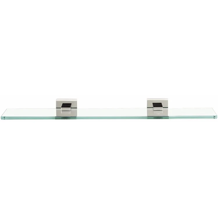 Shelf Contemporary II Bath with Brackets Satin Brass 18 Inch Brass/Glass 5 Inch - Frankwebs