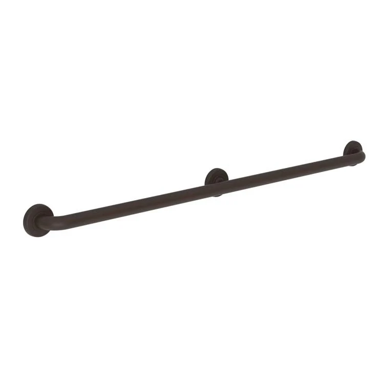 Grab Bar East Linear 42 Inch 3 Post Round Plate Antique Copper ADA Wall Mount Brass - Frankwebs