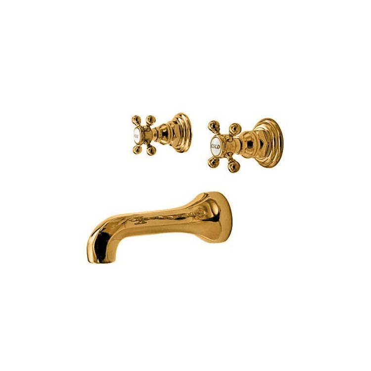 Tub Filler Trim Astor Wall Mount 2 Cross Midnight Chrome ADA 7-7/8 Inch Spread - Frankwebs