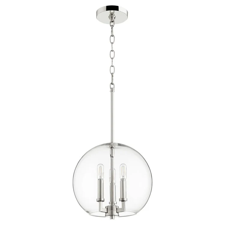Transitional Three-Light Globe Pendant - Frankwebs