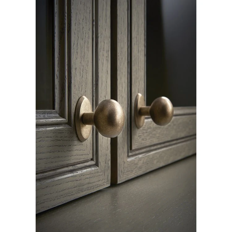 Knob Backplate Aspen Oval Light Bronze 1-1/2 Inch 1 Hole Bronze - Frankwebs