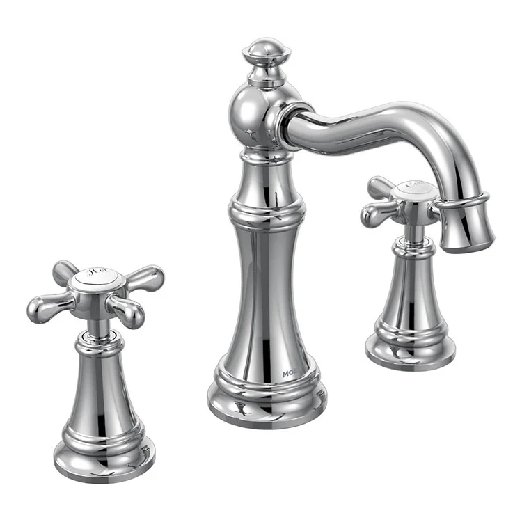Weymouth Two Handle High-Arc Widespread Bathroom Faucet with Pop-Up Drain - Frankwebs