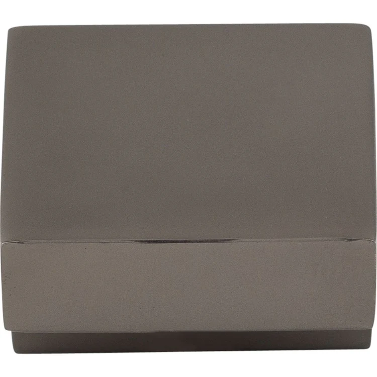 Knob Nouveau Square Ash Gray Zinc Alloy 1 x 3/8 x 2/3 Inch 11/16 Inch - Frankwebs