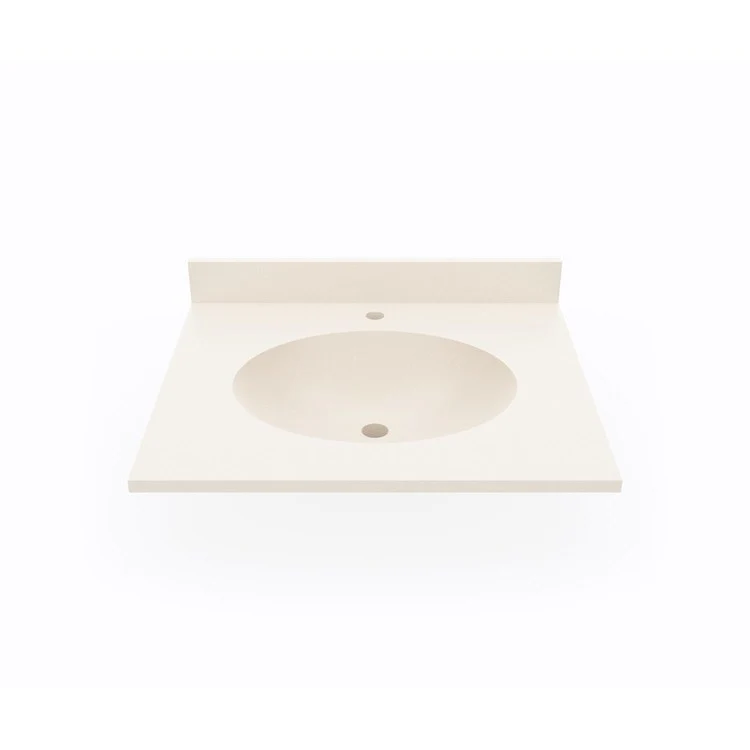 Vanity Top Ellipse 19 x 17 Inch ADA Tahiti White Swanstone 3 Hole - Frankwebs