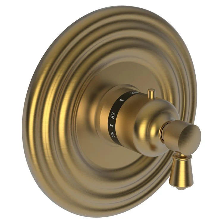 Thermostatic Trim Metropole Round Plate 1 Lever Polished Brass Uncoated Living ADA for Rough Valve 1-540 Face Plate and Temperature-Adjust Handle Brass - Frankwebs