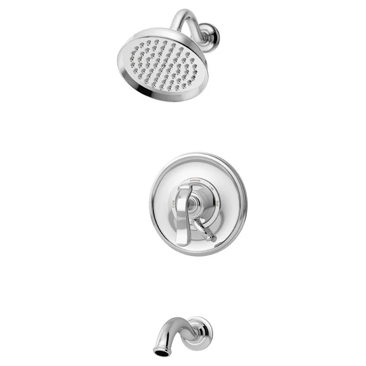 Tub and Shower Trim Winslet with Integral Diverter 2 Lever Polished Chrome ADA 1.5 Gallons per Minute - Frankwebs