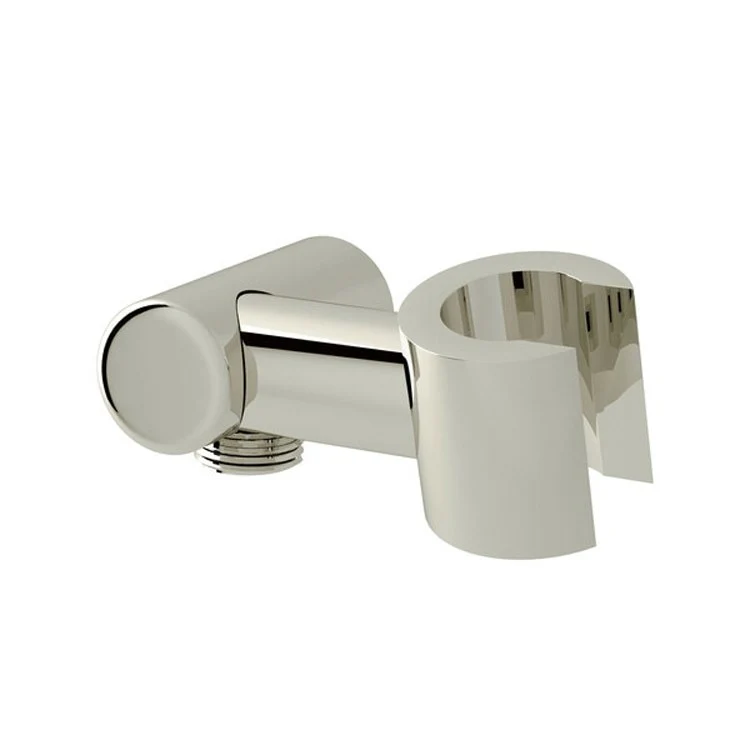 Handshower Holder with Outlet for Shower Arm Connection Polished Chrome Brass - Frankwebs