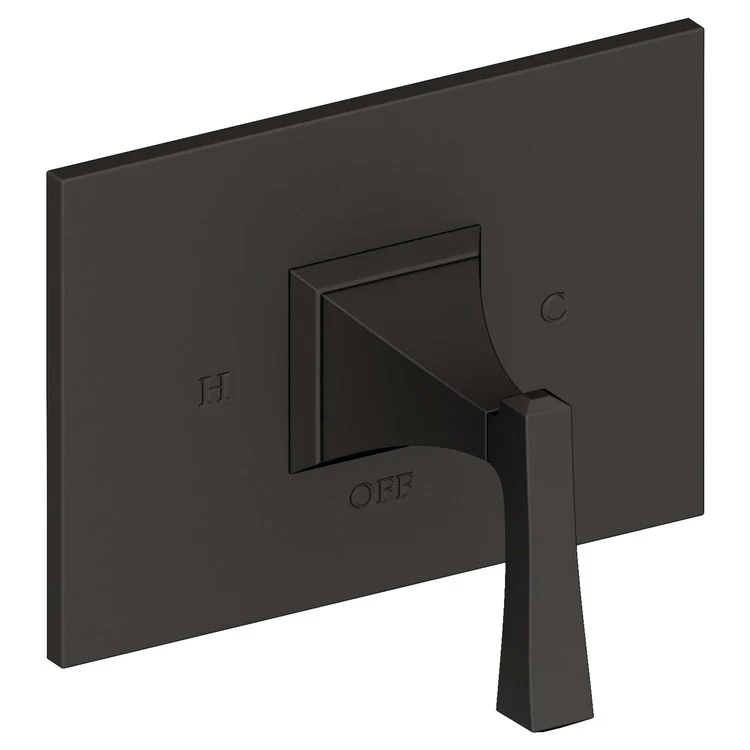 Pressure Balance Valve Trim Joffrey Rectangle 1 Lever Matte White ADA Depth 4-1/4 Inch - Frankwebs