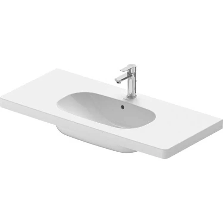 Lavatory Sink D-Code Wall Mount with Overflow 41-3/8 x 18-7/8 Inch Rectangle White 1 Hole - Frankwebs