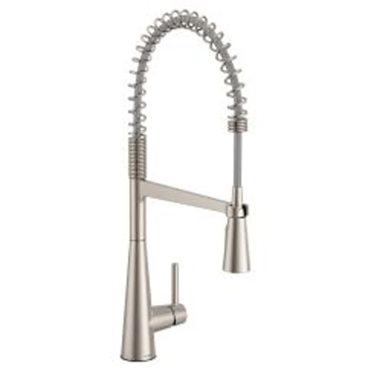 Kitchen Faucet Sleek 1 Lever ADA Spot Resist Stainless Pull Down 1 Hole - Frankwebs