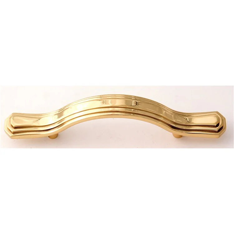 Pull Geometric Polished Brass 3 Inch 5-1/4 Inch 1 Inch - Frankwebs