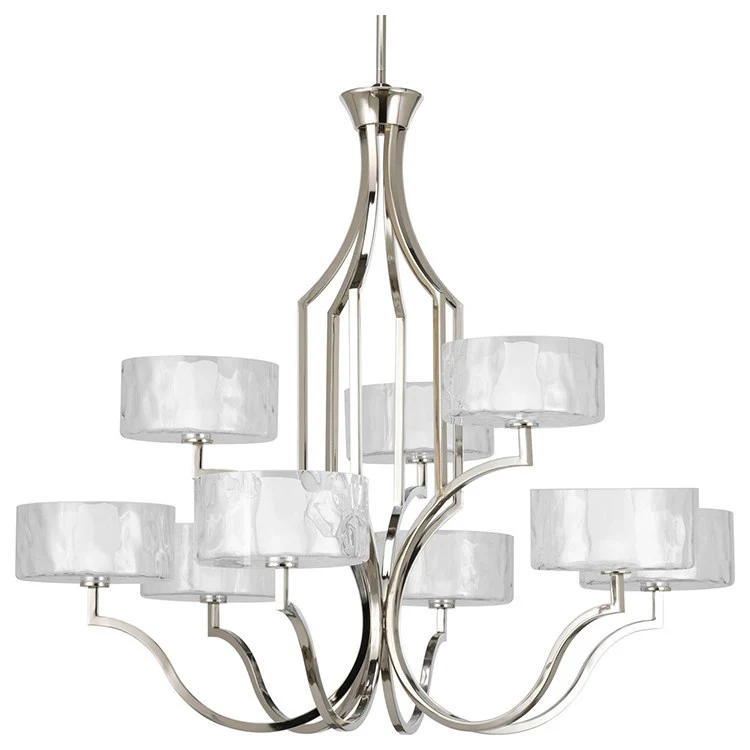 Caress Nine-Light, Two-Tier Chandelier with Bulbs - Frankwebs
