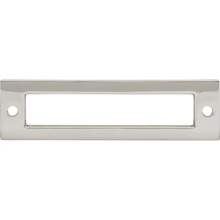 Pull Backplate Lynwood Hollin Rectangle Polished Nickel 3-3/4 Inch 2 Hole Zinc Alloy - Frankwebs