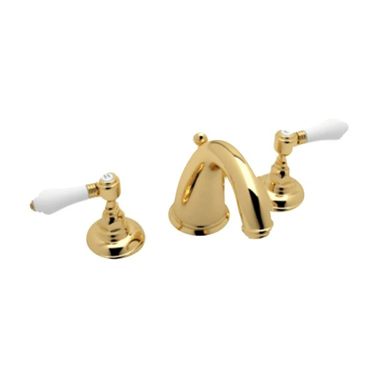 Lavatory Faucet Viaggio Widespread 2 Porcelain Lever Tuscan Brass 1.2 Gallons per Minute Column Spout 3-47/64 Inch - Frankwebs