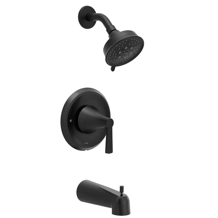 Tub and Shower Trim Jase Posi-Temp 1 Lever Matte Black ADA 1.75 Gallons per Minute 4 Function - Frankwebs