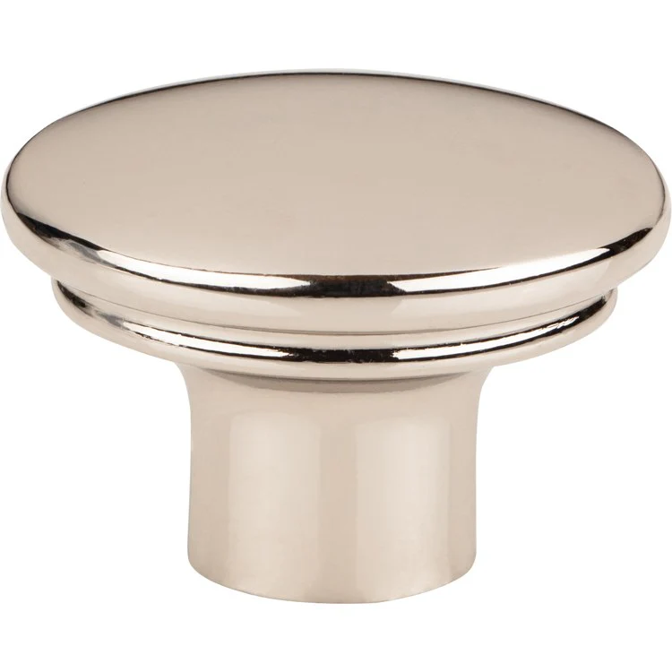 Knob Ellis Julian Oval Polished Nickel Zinc Alloy 1-1/4 Inch - Frankwebs