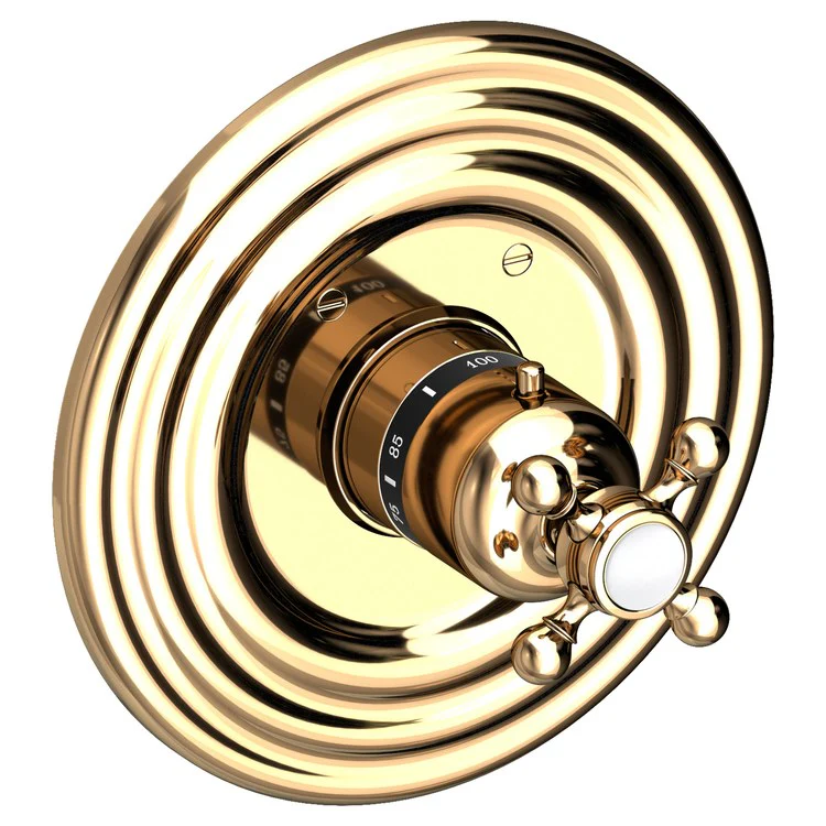 Astor Round Thermostatic Valve Trim with Cross Handle - Frankwebs