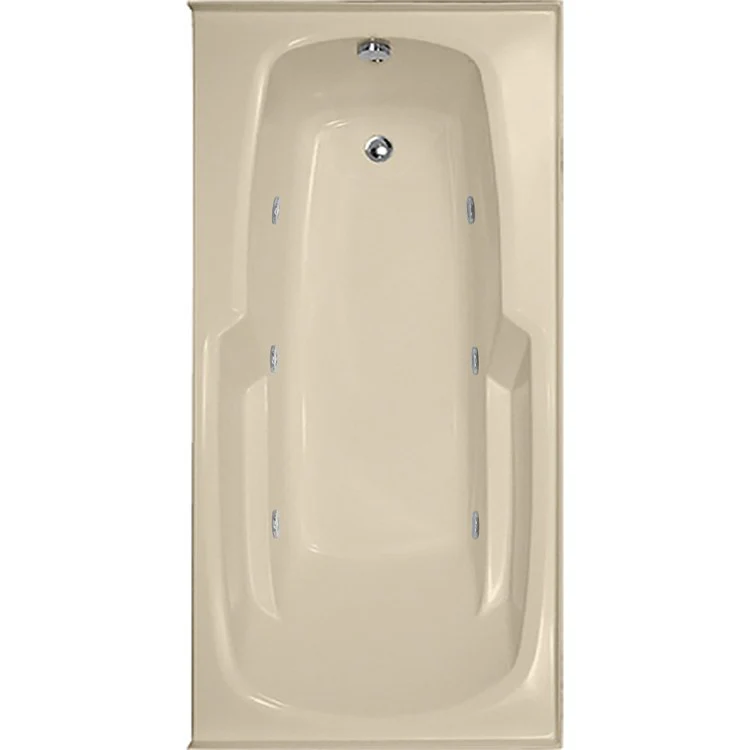Whirlpool Tub Designer Collection Entre 60 x 32 x 18 Inch Drop-In Right Hand Drain Almond Rectangle - Frankwebs