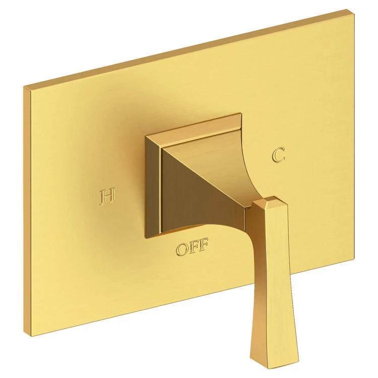 Pressure Balance Valve Trim Joffrey Rectangle 1 Lever Matte White ADA Depth 4-1/4 Inch - Frankwebs