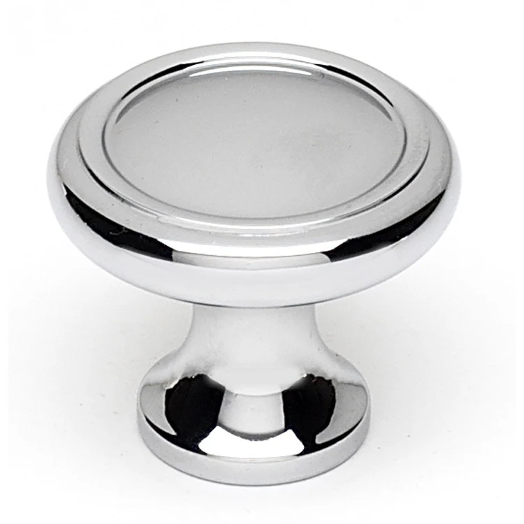 Knob V Collection Round Polished Chrome Brass 1 Inch 1 Inch 5/8 Inch - Frankwebs