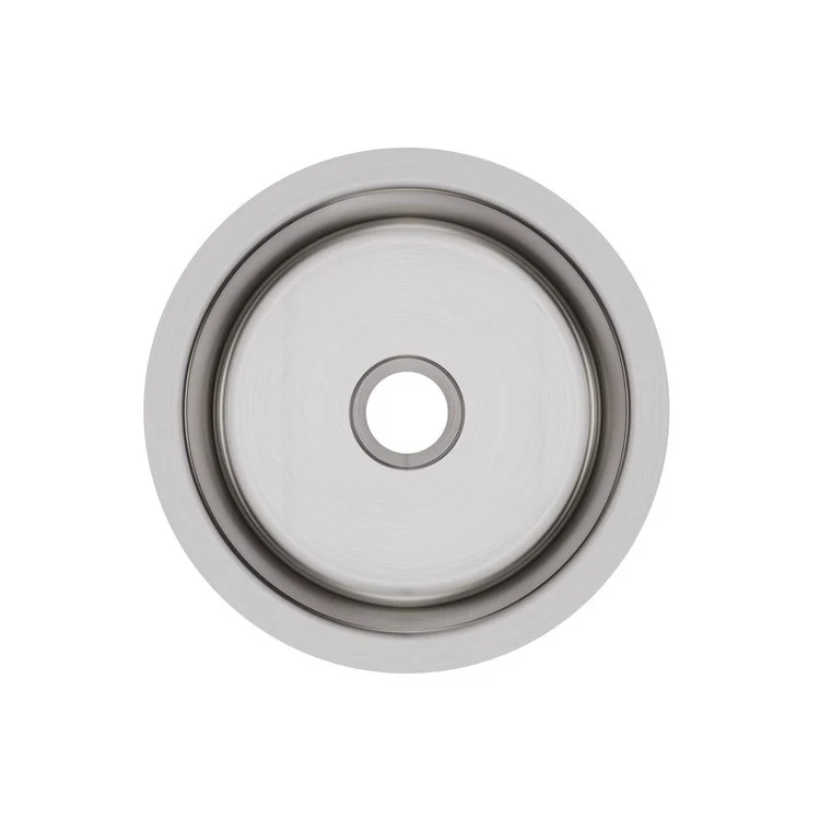 Kitchen Sink Dayton 14.5 x 14.5 Inch Single Bowl ADA Soft Satin Undermount Round Drain Location Center Depth 6 Inch Bottom Only Pads - Frankwebs