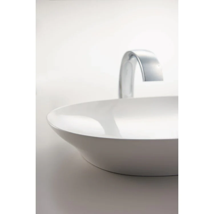 Vessel Kiwami Renesse Oval Lavatory Clean Matte White Vitreous China 15-3/4 x 10-1/4 x 3-1/8 Inch ADA - Frankwebs
