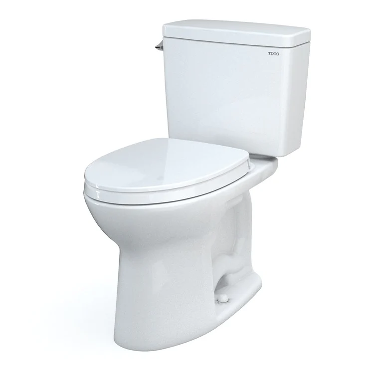 Toilet Drake 2 Pieces Universal Height Cotton Elongated ADA 30-1/8 Inch 1.28 Gallons per Flush Left Hand Chrome Soft Close - Frankwebs