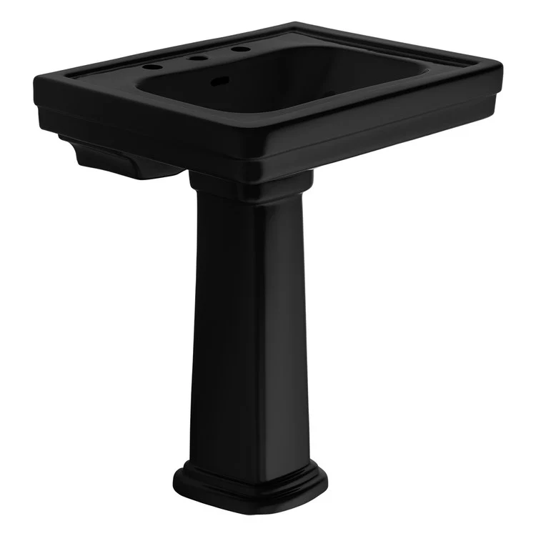 Pedestal Top Promenade Widespread 27-1/2 x 22-1/4 Inch Bone 8 Inch Spread - Frankwebs