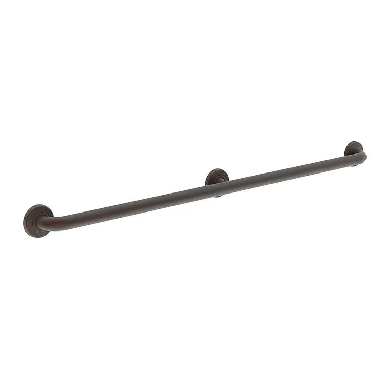 Grab Bar East Linear 42 Inch 3 Post Round Plate Antique Copper ADA Wall Mount Brass - Frankwebs