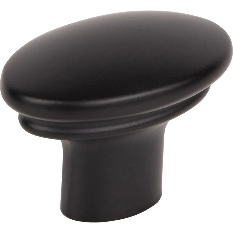 Knob Ellis Julian Oval Flat Black Zinc Alloy 1-1/4 Inch - Frankwebs