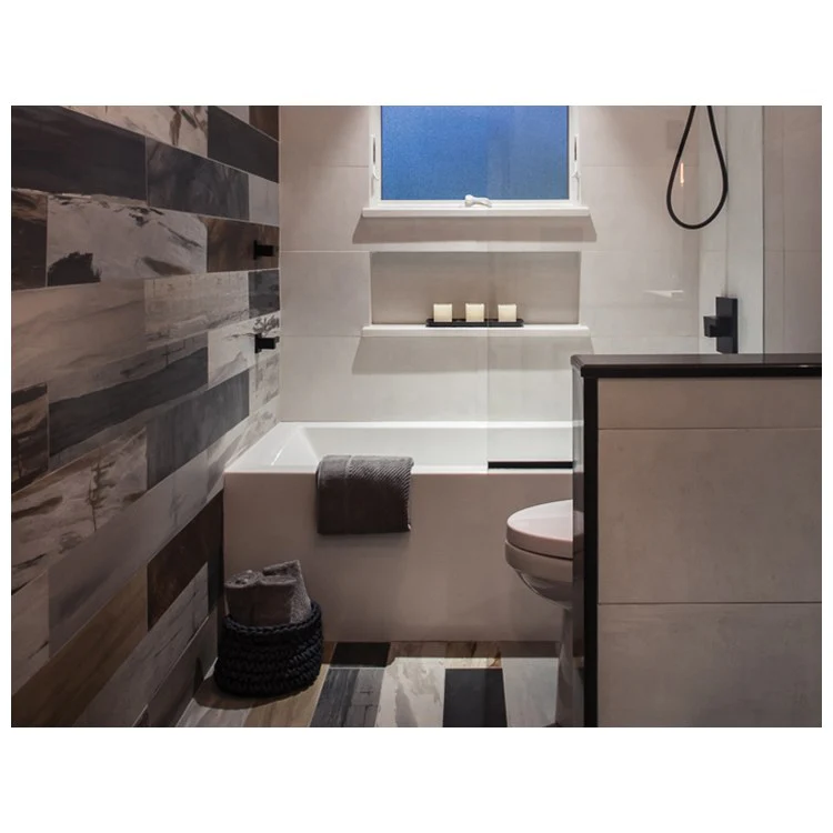 Tub Cameron 3 66 x 32 Inch Integral Skirted Stream Bath Left Hand Biscuit Acrylic CXL - Frankwebs