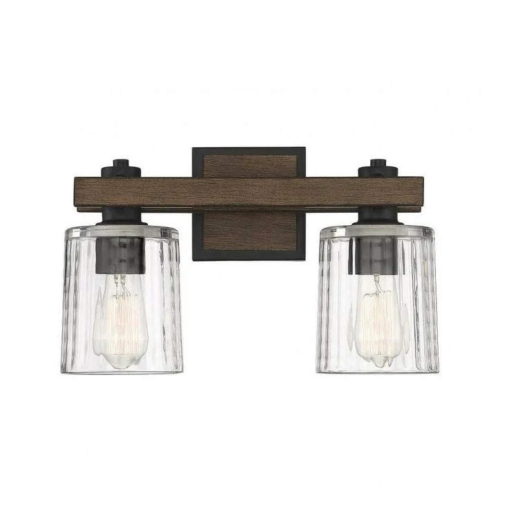 Vanity Light Halifax 2 Lamp Durango Metal/Glass - Frankwebs