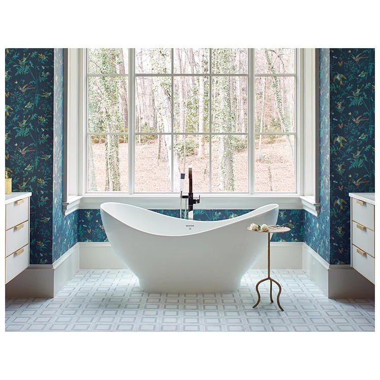 Soaking Tub Juliet 72 x 36 Inch Freestanding Center Biscuit Gloss Sculpturestone 102 Gallons 31-1/2 Inch - Frankwebs