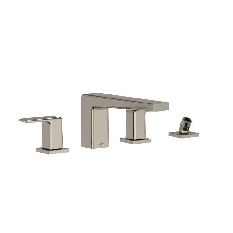 Roman Tub Trim GB Deck Mount with Handshower Outlet 2 Lever Polished Chrome ADA 4 Hole - Frankwebs