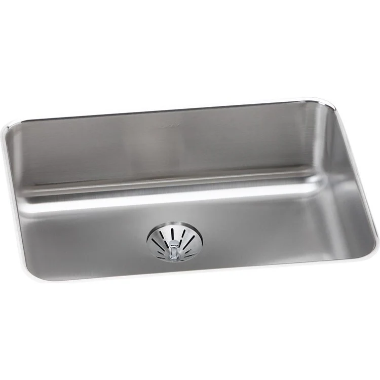 Kitchen Sink Lustertone Classic 25.5 x 19.25 Inch Single Bowl Perfect Drain Lustrous Satin Undermount Drain Location Rear Center - Frankwebs
