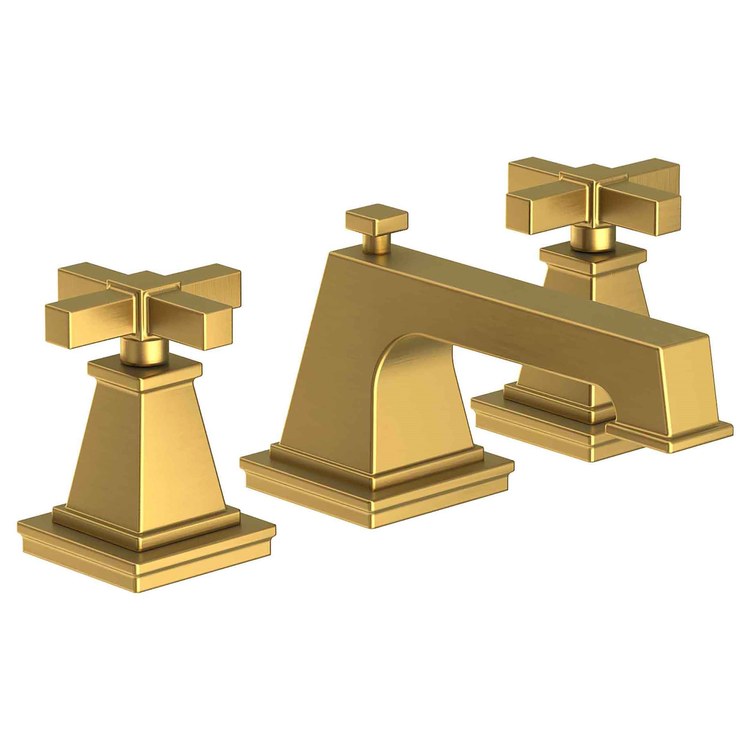 Lavatory Faucet Malvina Widespread 8 to 20 Inch Spread 2 Cross ADA Stainless Steel PVD 1.2 Gallons per Minute Brass Spout Height 2 Inch - Frankwebs