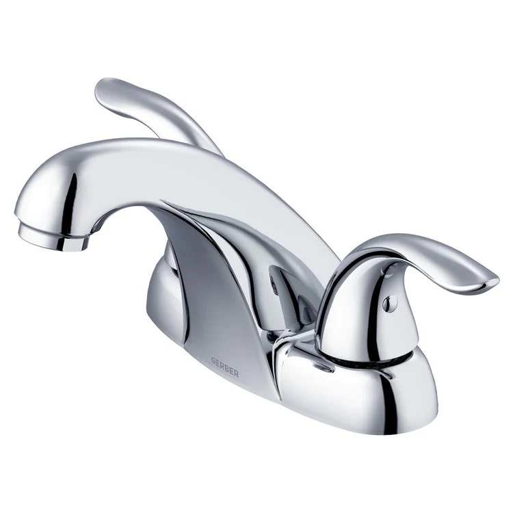 Lavatory Faucet Viper Centerset 4 Inch Spread 2 Lever ADA Chrome 1.2 Gallons per Minute Metal Touch Down - Frankwebs