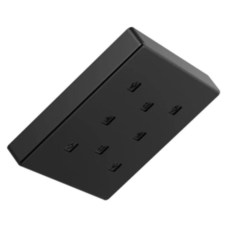 Showerhead Universal Showering Components 1 Function Square Raincan with H2Okinetic Matte Black 6 Inch 1.75 Gallons per Minute H2Okinetic PowerDrench Spray - Frankwebs