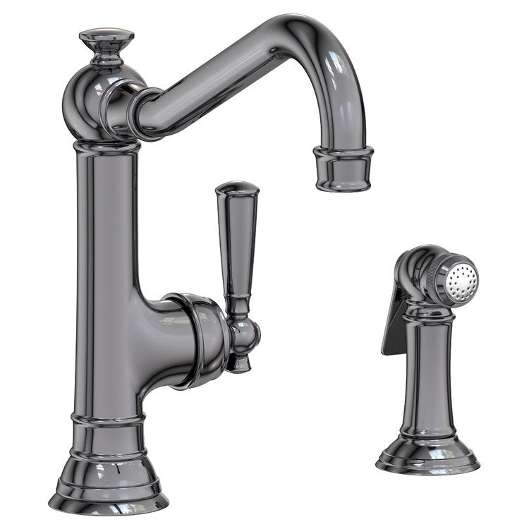 Jacobean Single Handle Kitchen Faucet with Side Sprayer - Frankwebs