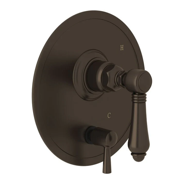 Pressure Balance Valve Trim with Diverter 1 Metal Lever Tuscan Brass 5.5 Gallons per Minute - Frankwebs