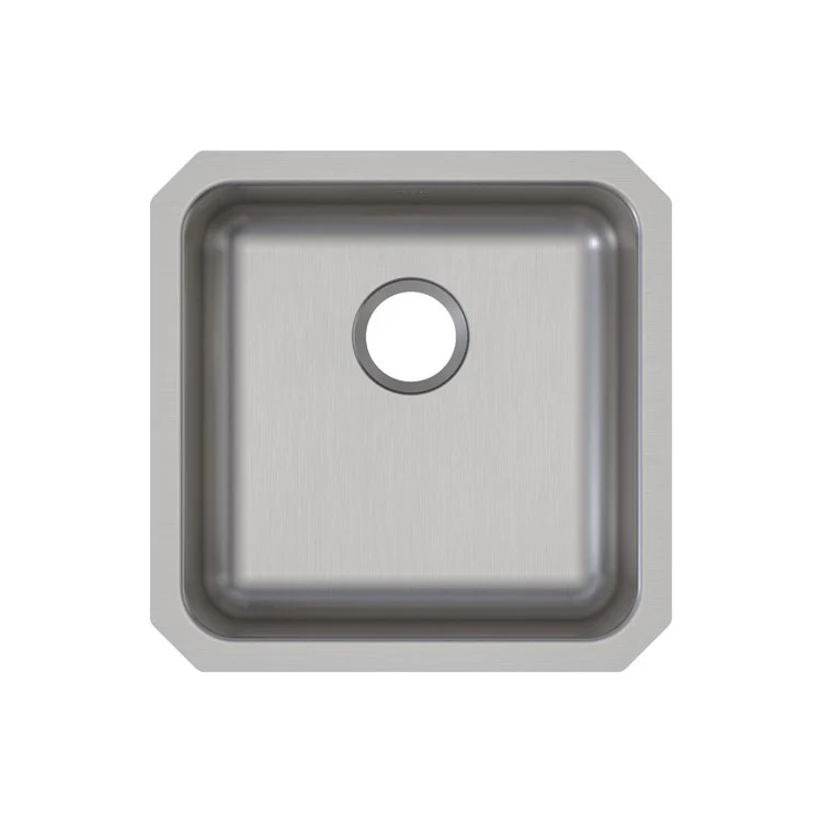 Kitchen Sink Lustertone Classic 18.5 x 18.5 Inch Single Bowl ADA Lustertone Undermount Square Drain Location Rear Center Depth 5-3/8 Inch Bottom Only Pads - Frankwebs
