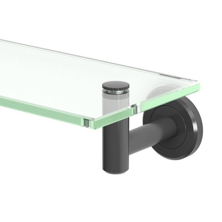 Shelf Latitude II Rectangle Glass Shelf Brushed Brass 20.125 Inch Tempered Glass - Frankwebs