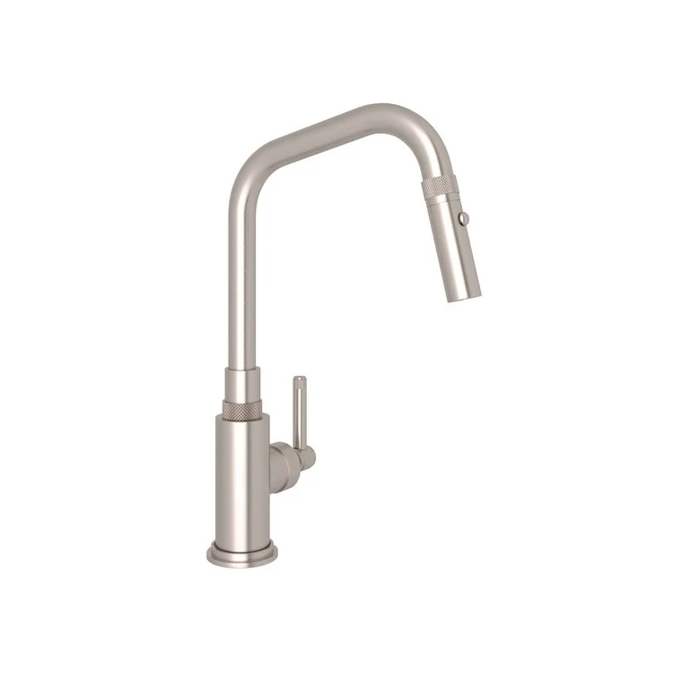 Kitchen Faucet Campo Pull Down 1 Industrial Metal Side Lever Unlacquered Brass 16-3/16 Inch 9-1/4 Inch Reach 2-39/64 Inch - Frankwebs