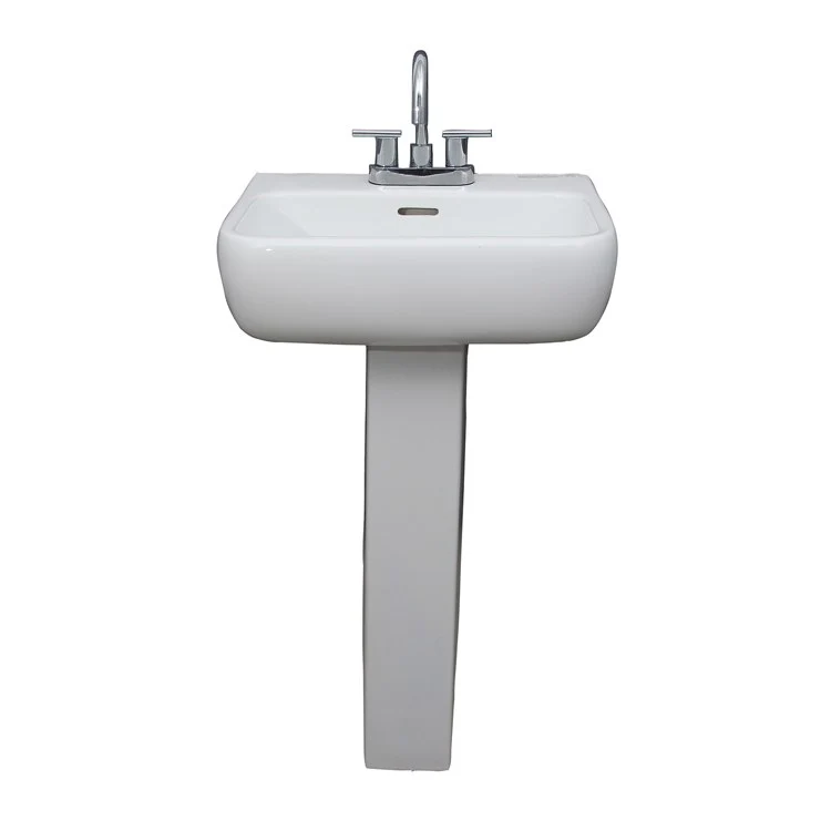 Pedestal Lavatory Metropolitan 520 Centerset White Rectangular - Frankwebs